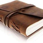 Classic Foldover Handmade Brown Leather Journal - AllHandmadeGoods