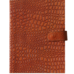 Rustic Brown Croc-Pattern Leather Journal - AllHandmadeGoods