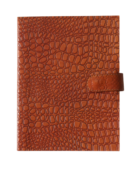 Rustic Brown Croc-Pattern Leather Journal