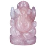 Rose Quartz Lord Ganesha idol carved gemstone statue for love, harmony, and home decor