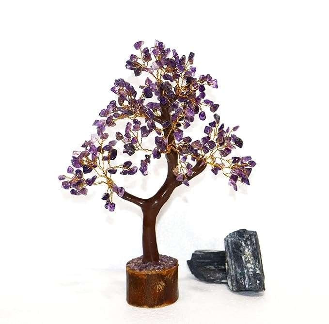 Amethyst gemstone crystal tree for healing, meditation, vastu, and home decor