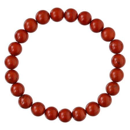 Natural red jasper beaded bracelet for grounding, protection, healing energy, and spiritual balance