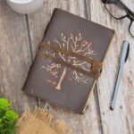 Tree of Life Embossed Leather Diary – Brown Edition