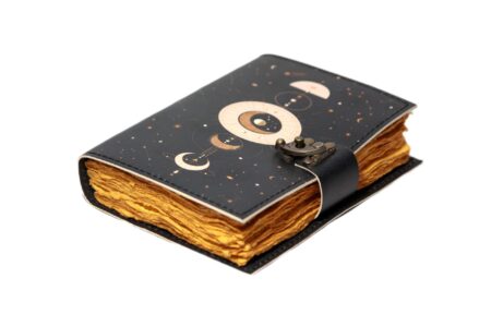 Cosmic Eye Handmade Leather Journal – Lunar Edition