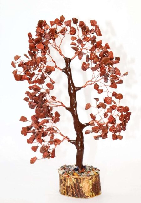 Red Jasper gemstone crystal tree for strength, stability, vastu, and home decor