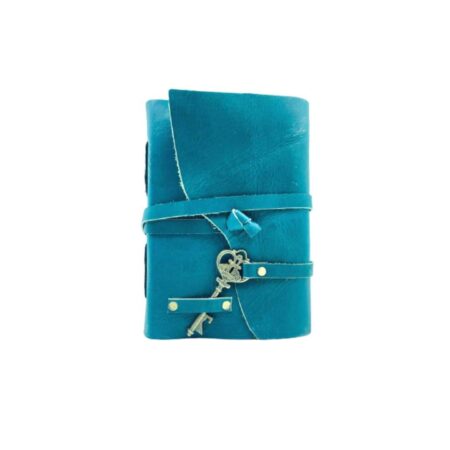 Sky Blue Handmade Leather Travel Journal