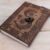 Celestial Moon Phase Brown Leather Diary - AllHandmadeGoods