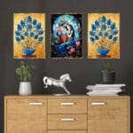 Set of Three Wall Paintings for Wall Dacoration Golden Framed Wall Paintings for Living Room & Bedroom Wall Art for Home Decoration & Office Wall Décor (18x12 inch CH-GD3-9) - AllHandmadeGoods