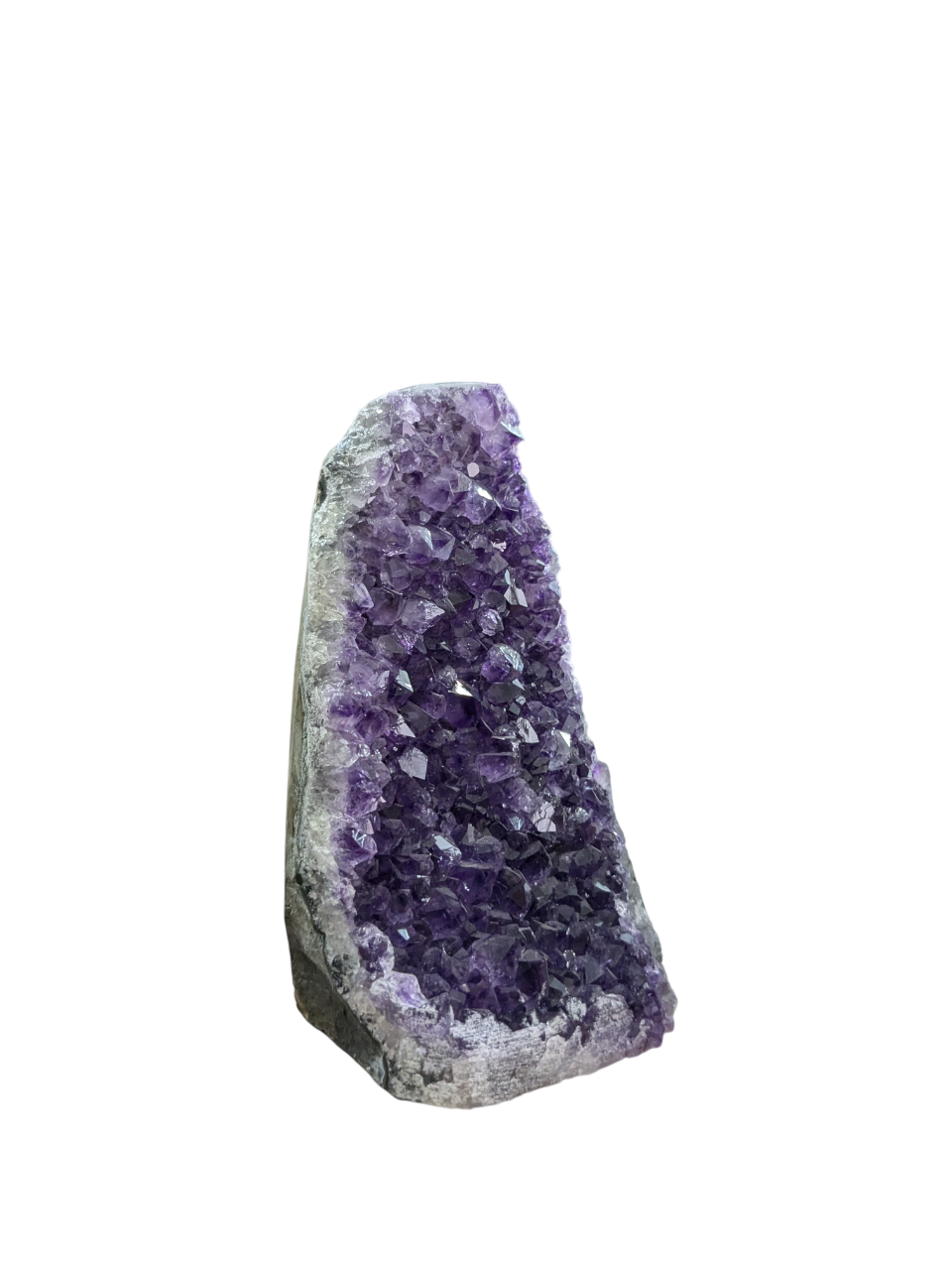 Natural amethyst crystal cluster geode for healing, meditation, and home decor