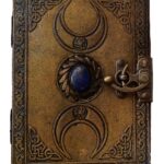 Triple Moon Goddess Embossed Vintage Leather Diary
