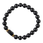 Black Tourmaline crystal beaded bracelet with natural healing stone for protection, grounding, and energy cleansing
