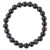 Black Agate crystal beaded bracelet for grounding, protection, and emotional balance