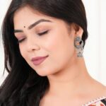 Women's Handmade Traditional Jhumki With Moon Motif Chandbali Design Ethnic Wedding Wear Earrings For Women - AllHandmadeGoods