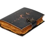 Crescent Moon Magic Leather Journal – Vintage Black