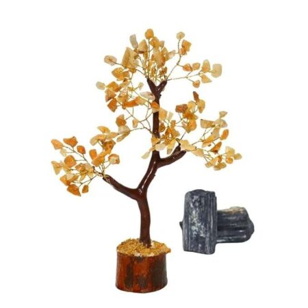 Citrine gemstone crystal tree for wealth, prosperity, vastu, and home decor