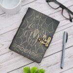 Spider Web Embossed Vintage Leather Journal
