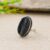 Oval Black Tourmaline gemstone ring with silver setting for unisex fashion jewellery