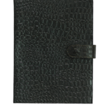 Black Croc-Texture Handmade Leather Journal - AllHandmadeGoods