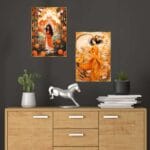 Set of Two Wall Paintings for Wall Dacoration Golden Framed Wall Paintings for Living Room & Bedroom Wall Art for Home Decoration & Office Wall Décor (14x11 inch CH-GD2-20) - AllHandmadeGoods