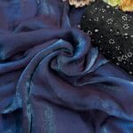 Women's Iridescent Dual-Tone Silk Saree with All-Over Sequin Embellished Blouse Piece - AllHandmadeGoods Women's Iridescent Dual-Tone Silk Saree with All-Over Sequin Embellished Blouse Piece - AllHandmadeGoods