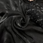 Women's Classic Black Shimmer Saree with All-Over Sequin Embellished Blouse Piece - AllHandmadeGoods