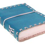 Sky Blue Handmade Leather Travel Journal - AllHandmadeGoods