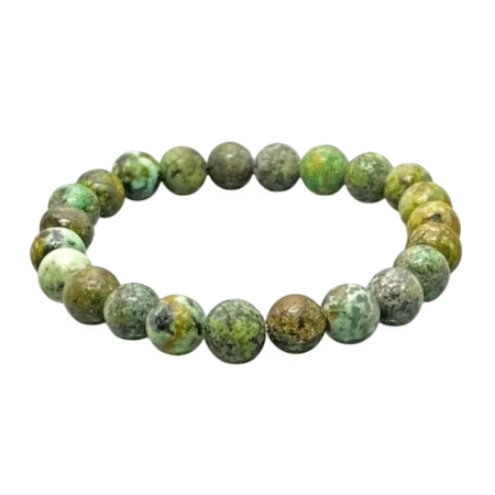 African Turquoise crystal beaded bracelet for transformation, growth, and positive energy healing