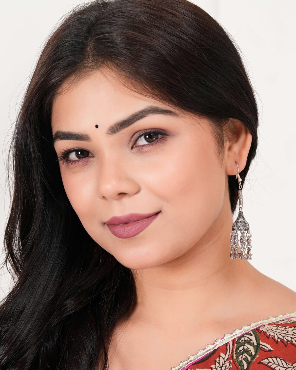 Women's AZ838-OXidised Multipel Layer Long Jhumka Earrings for women Nickel Jhumki Earring - AllHandmadeGoods