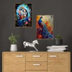 Set of Two Wall Paintings for Wall Dacoration Golden Framed Wall Paintings for Living Room & Bedroom Wall Art for Home Decoration & Office Wall Décor (14x11 inch CH-GD2-5) - AllHandmadeGoods