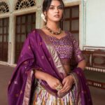 Women's Tussar Silk Patola Print Lehenga Choli with Dupatta ? Foil Work Stitched Lehenga Set - AllHandmadeGoods
