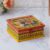 Traditional Indian wooden storage box with vibrant elephant motif, handcrafted decorative gift box for ethnic interiors.