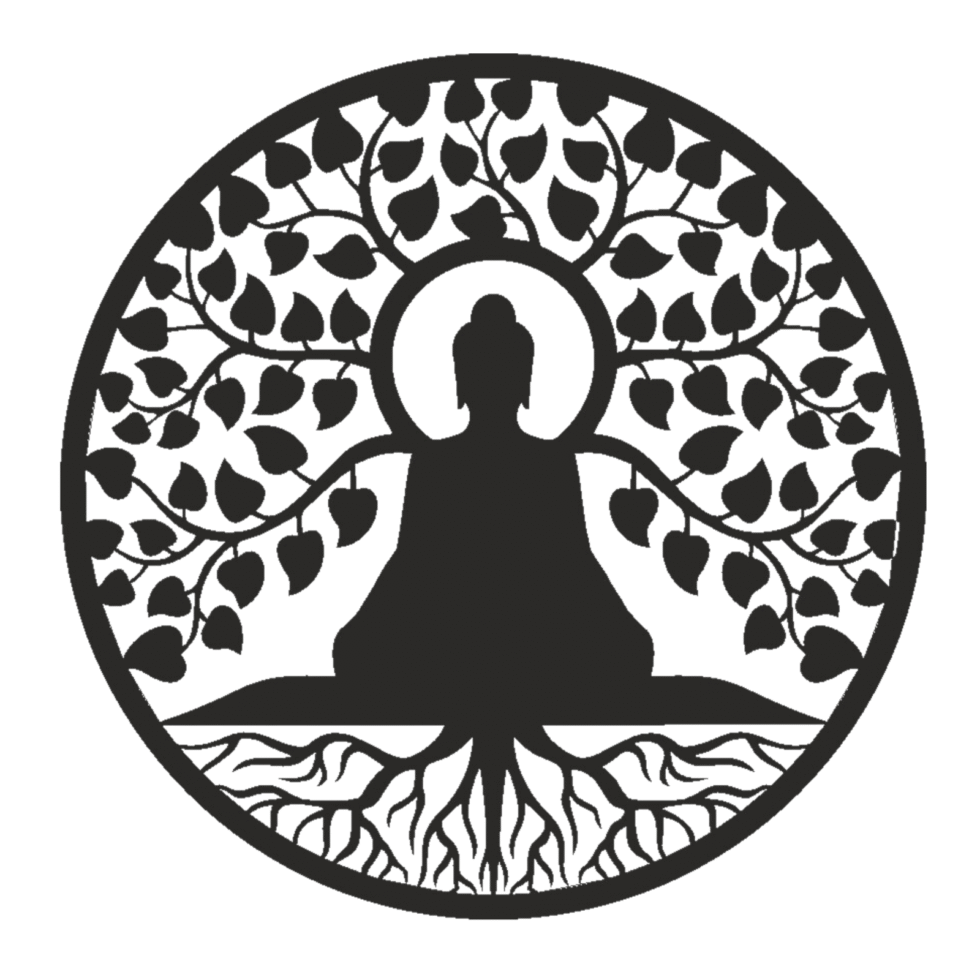 Spiritual Buddha 3D metal wall art for meditation room or living decor.