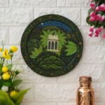 Serene night landscape digital wall painting – artistic Indian decor for meditation or pooja space.