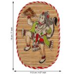 Ethnic bamboo wall art featuring Hanuman Ji carrying Sanjeevani mountain, perfect Diwali spiritual gift