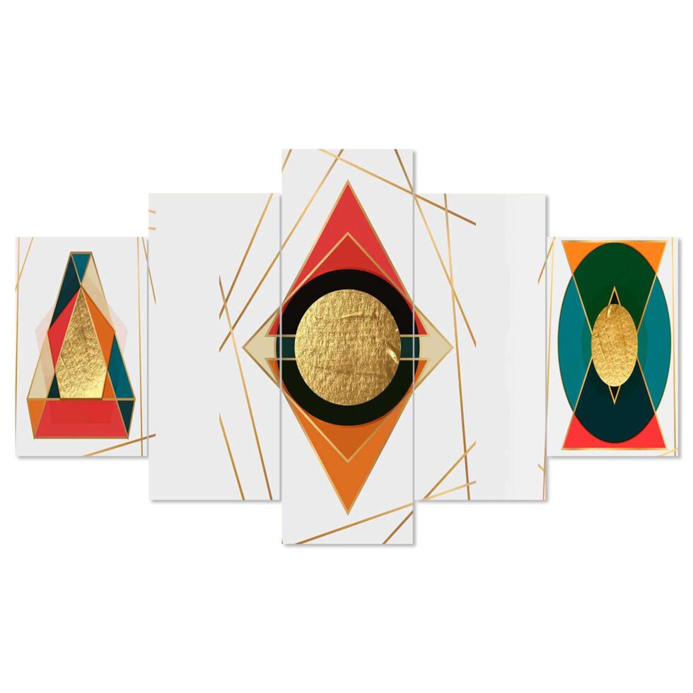 Contemporary abstract shapes digital wall art – stylish modern wall decor for home or office interiors.