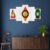 Abstract gold and color block digital wall painting – modern Indian art decor for sophisticated interiors.