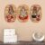 Artisan-crafted bamboo wall hanging set depicting Lakshmi, Ganesha, and Saraswati, cultural Indian art for Diwali interiors