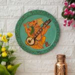 Decorative Pichwai Ganesha wall painting – cultural Indian art decor bringing peace and prosperity.
