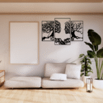 Eternal Love Tree MDF Wall Art – 3 Panel Couple Design - AllHandmadeGoods