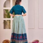 Women's Tussar Silk Patola Print Lehenga Choli Set with Foil Work - AllHandmadeGoods