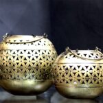 Traditional handcrafted brass lantern, eco-friendly festive decor for Diwali interiors
